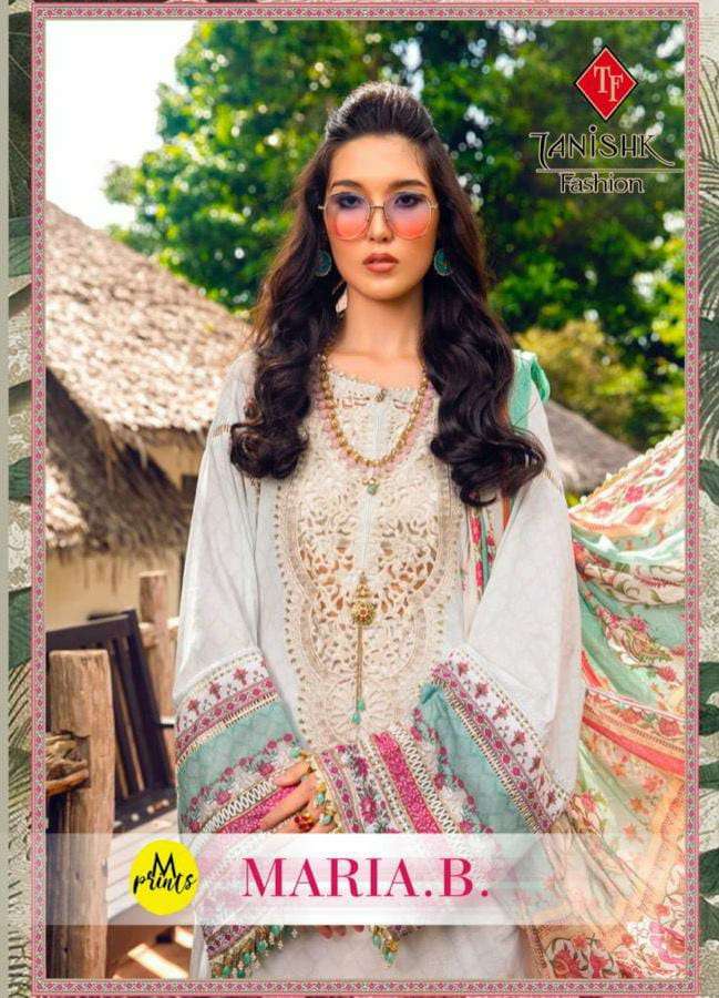 TANISHK FASHION M PRINT MARIA B DESIGNER CAMBRIC EMBROIDERED SUITS IN WHOLESALE RATE 