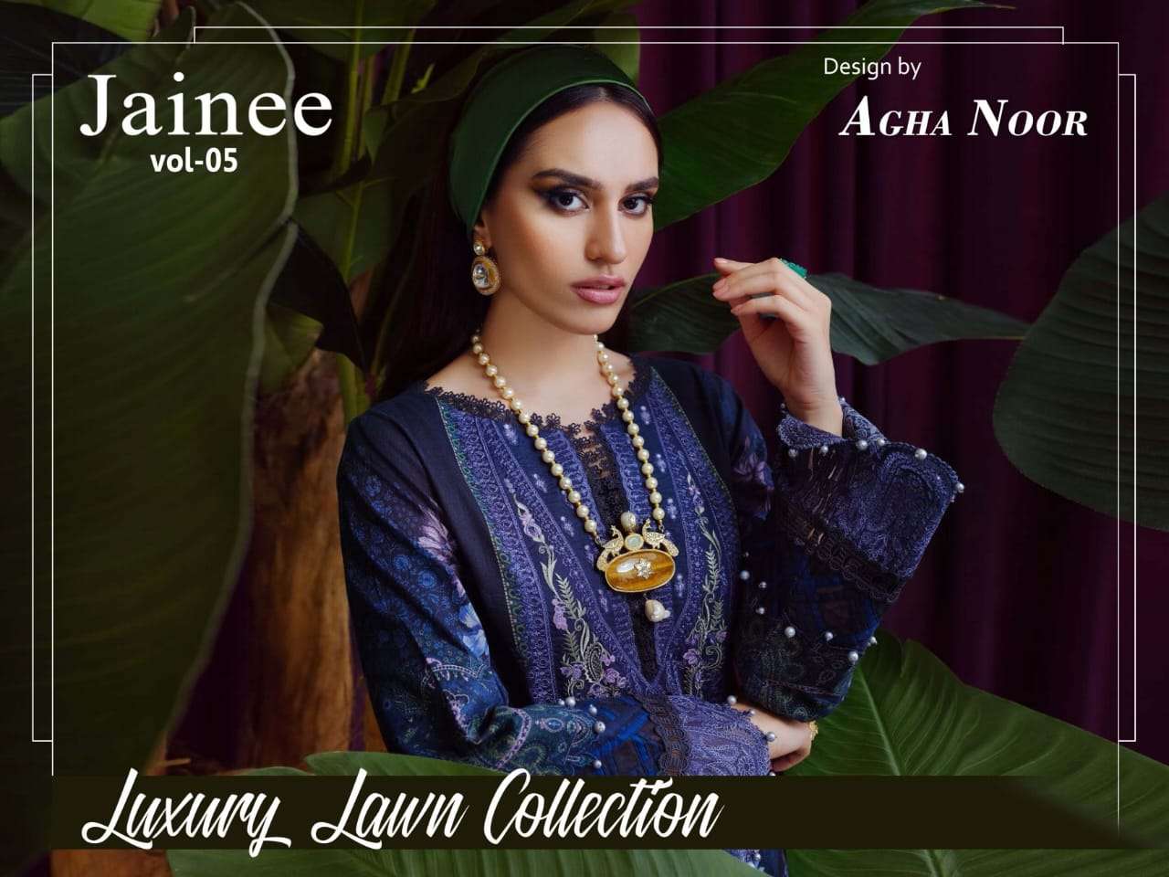 AGHA NOOR JAINEE VOL 5 DESIGNER LAWN COTTON PRINTED DAILY WEAR SUITS IN WHOLESALE RATE 