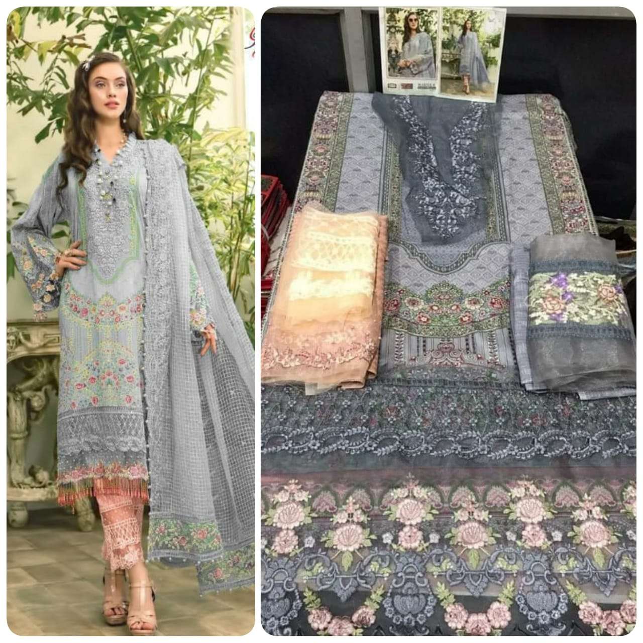 SUPPER NX SHREE FAB 1637 DESIGNER COTTON PRINT EMBROIDERED SUITS 