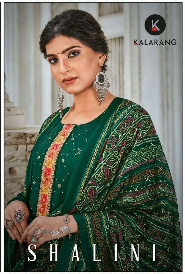 KALARANG SHALINI DESIGNER SEQUENCE WORK WITH VISCOSE SILK EMBROIDERED SUITS IN WHOLESALE RATE 