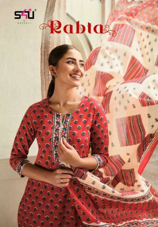 S4U RABTA DESIGNER COTTON PRINTED FESTIVAL WEAR READYMADE SUITS IN WHOLESALE RATE 