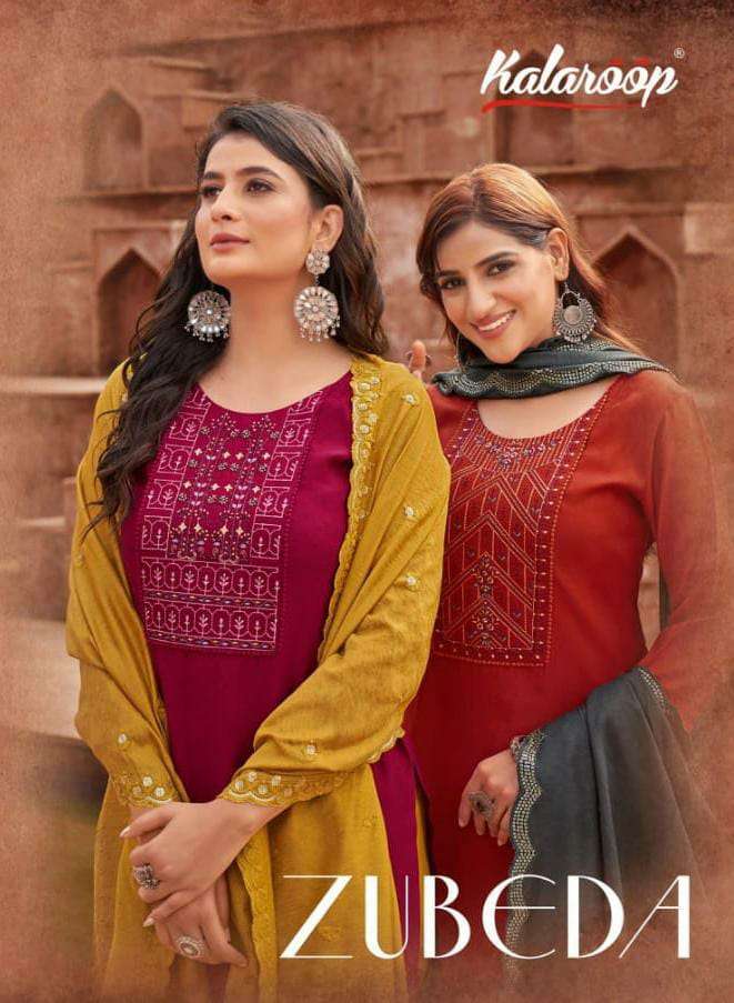KIVI KAJREE ZUBEDA DESIGNER LINING SILK SEQUENCE EMBROIDERED SUITS IN WHOLESALE RATE 