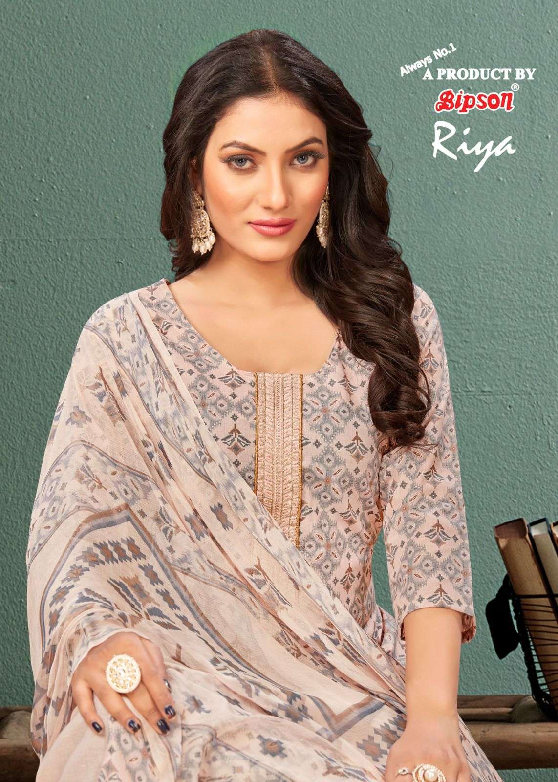 BIPSON RIYA 2068 DESIGNER EMBROIDERY WORK WITH COTTON FOIL PRINTED SUITS IN WHOLESALE RATE 