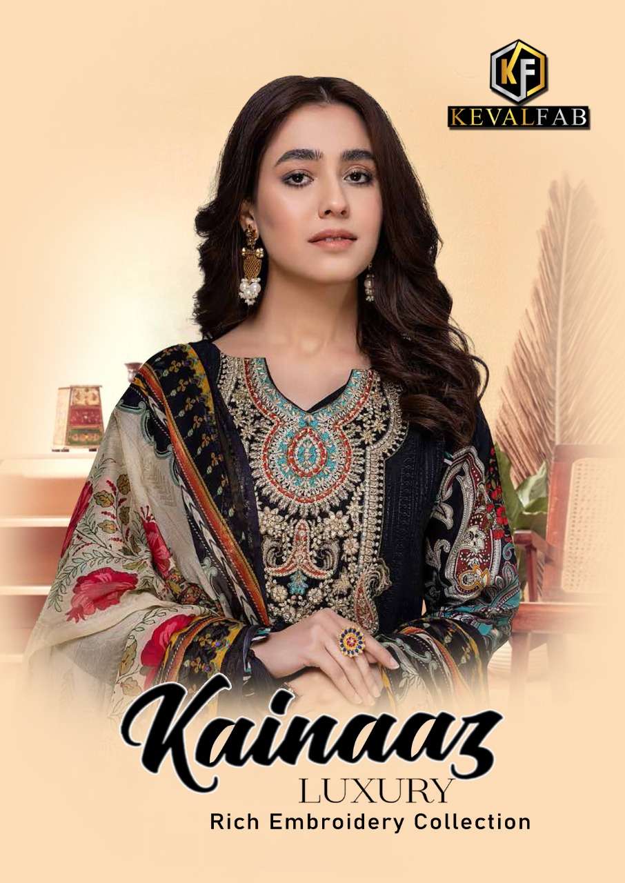 KEVAL FAB KAINAAZ HEAVY COTTON PRINT WITH DESIGNER COLLECTION SUITS WHOLESALER 