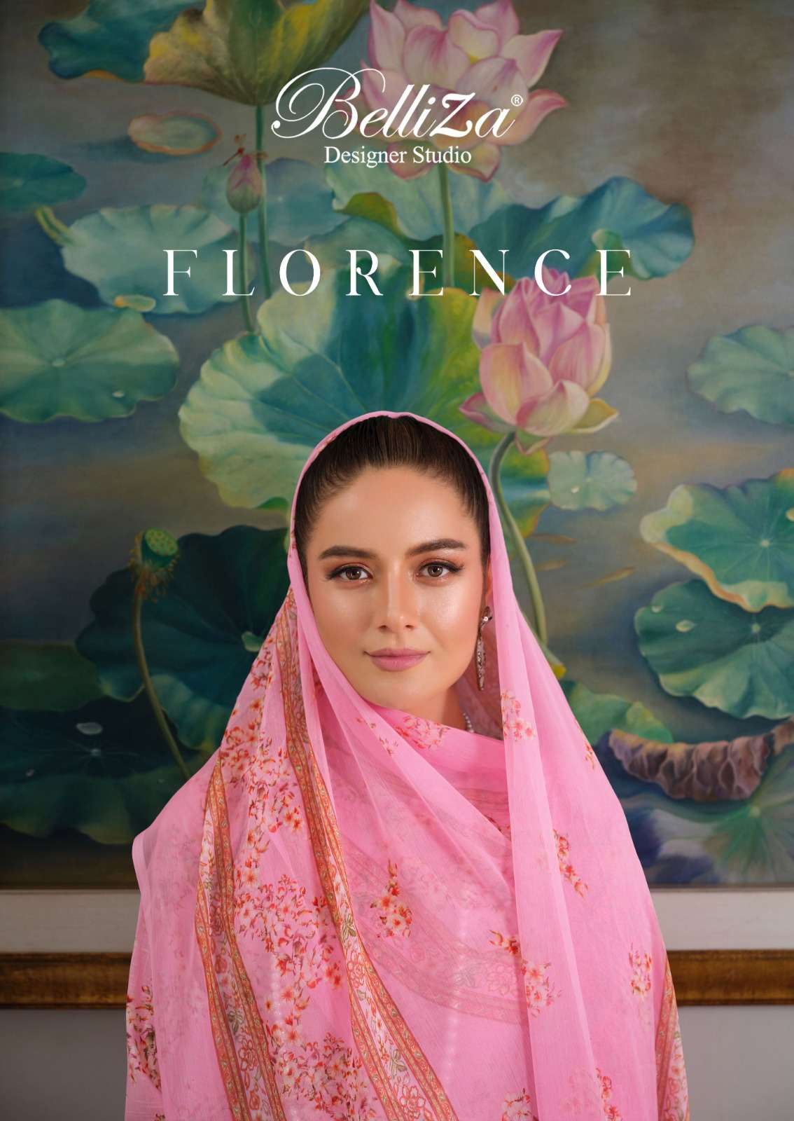 BELLIZA FLORENCE COTTON LINEN DIGITAL PRINT WITH EMBROIDERY WORK SUITS IN BEST WHOLESALE RATE 
