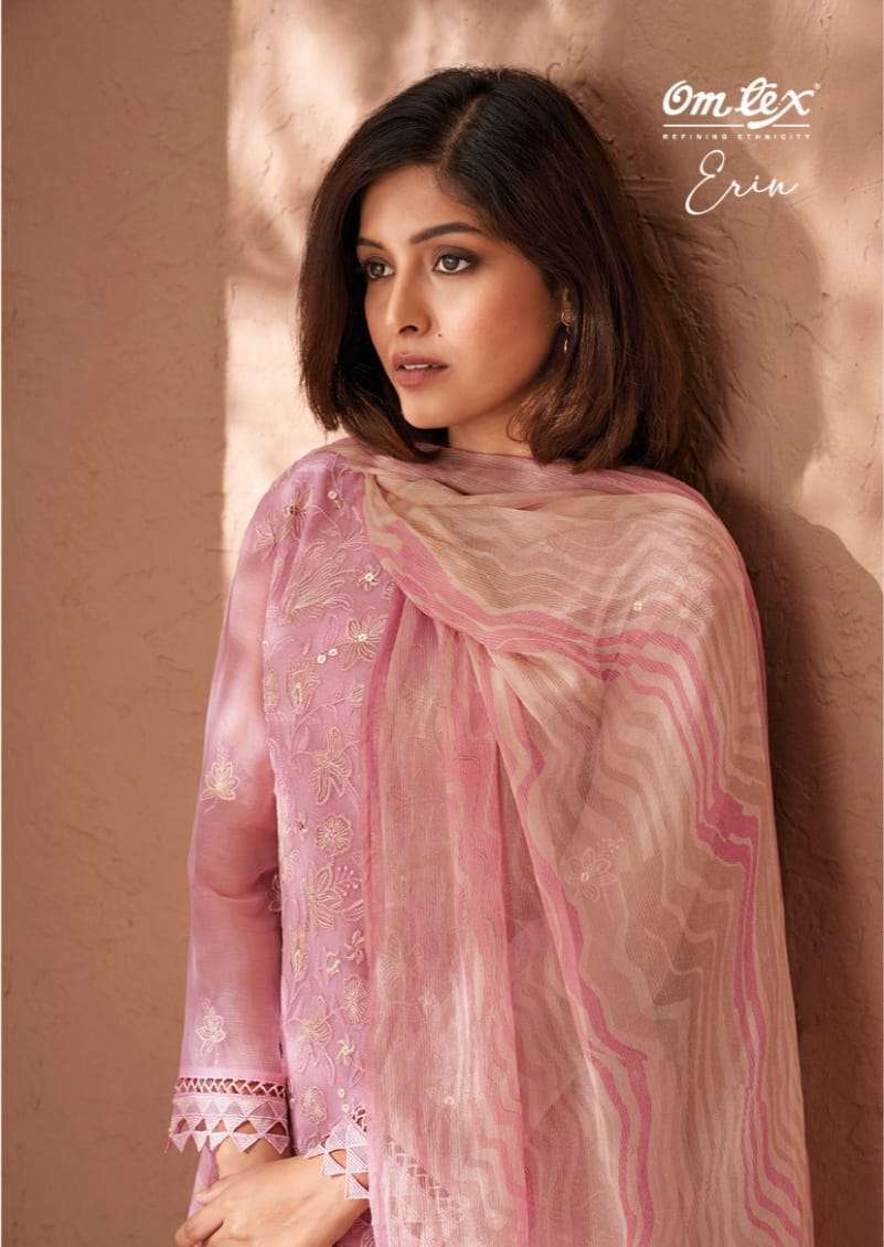 OMTEX ERIN DESIGNER CHIFFON EMBROIDERY WORK HEAVY SUITS WHOLESALE 