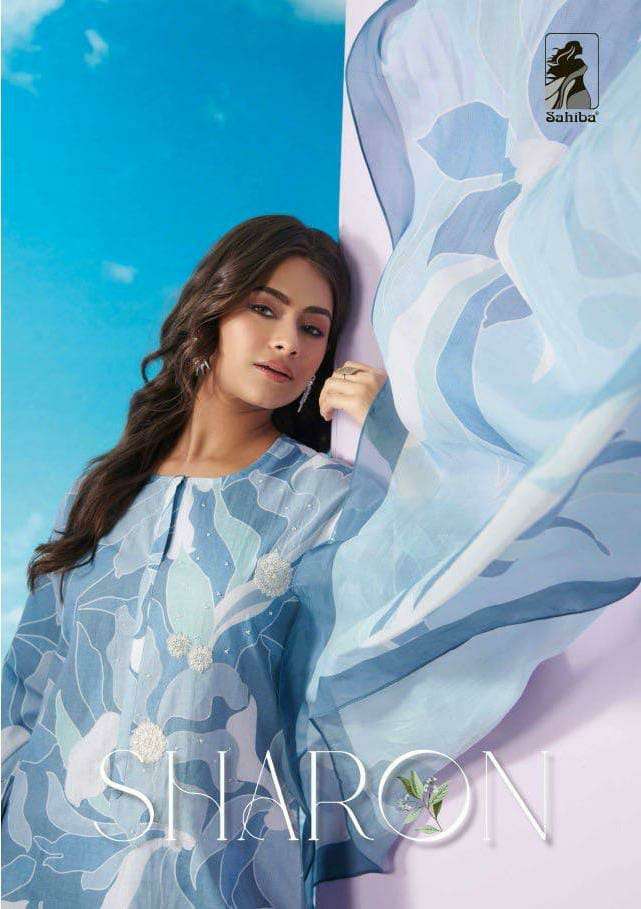 SAHIBA SHARON DESIGNER LAWN COTTON PRINT WITH HEAVY WORK SUITS IN BEST WHOLESALE RATE