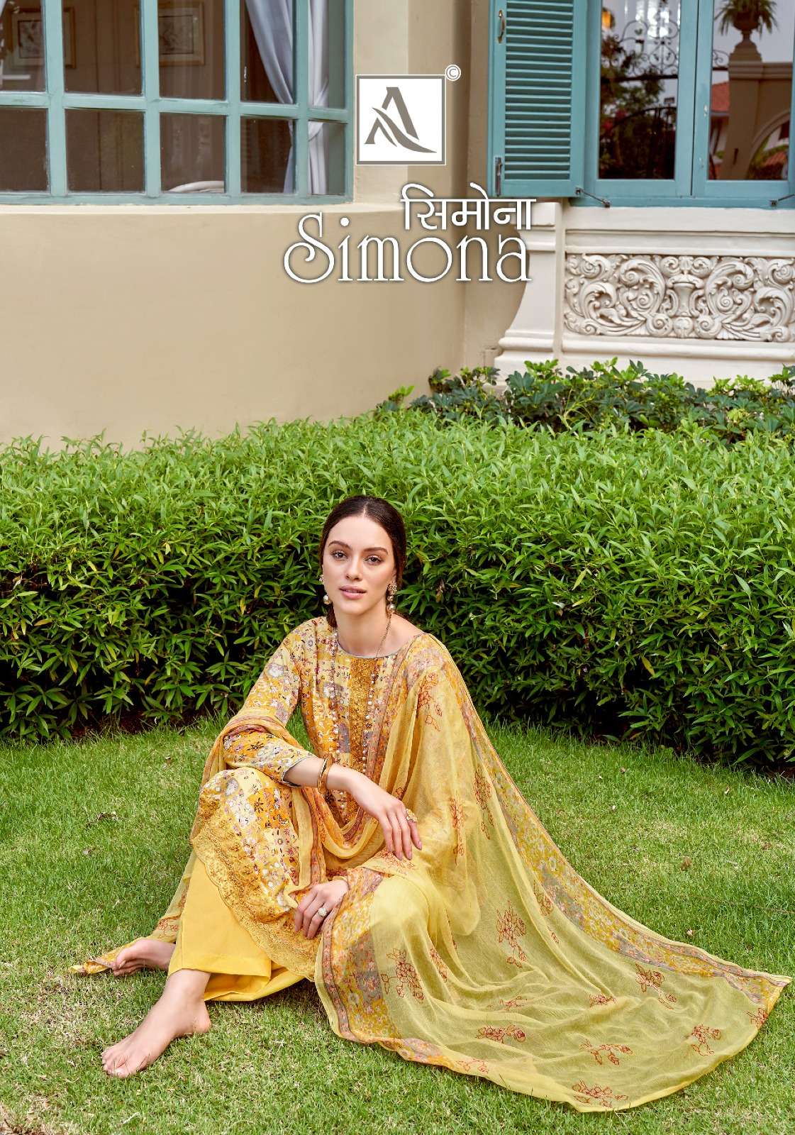 ALOK SUIT SIMONA DESIGNER VISCOSE MUSLIN PRINT WITH EMBROIDERY AND HANDWORK BEAUTIFUL SUITS WHOLESALE 