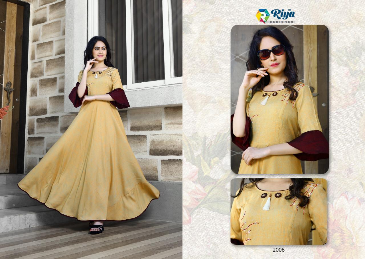 Riya Designer Alisha Vol 2 Designer Namo Slub Kurti Whoesale