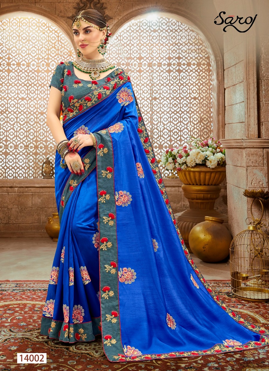 Saroj Aastha Designer Wedding Wear Sarees Best Wholesale Rate