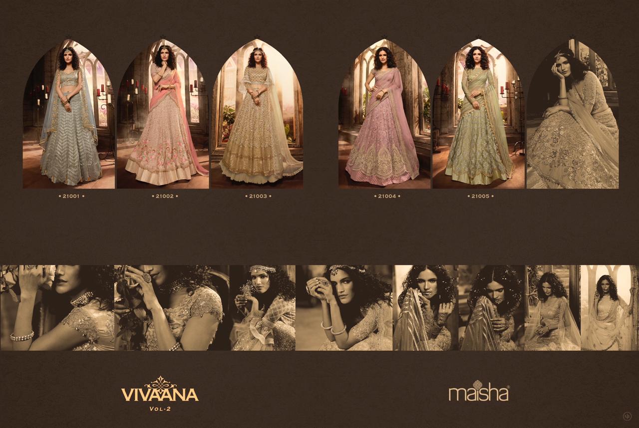 Maisha Vivaana Vol 2 Designer Wedding Wear & Partywear Lehnga In Wholesale Rate