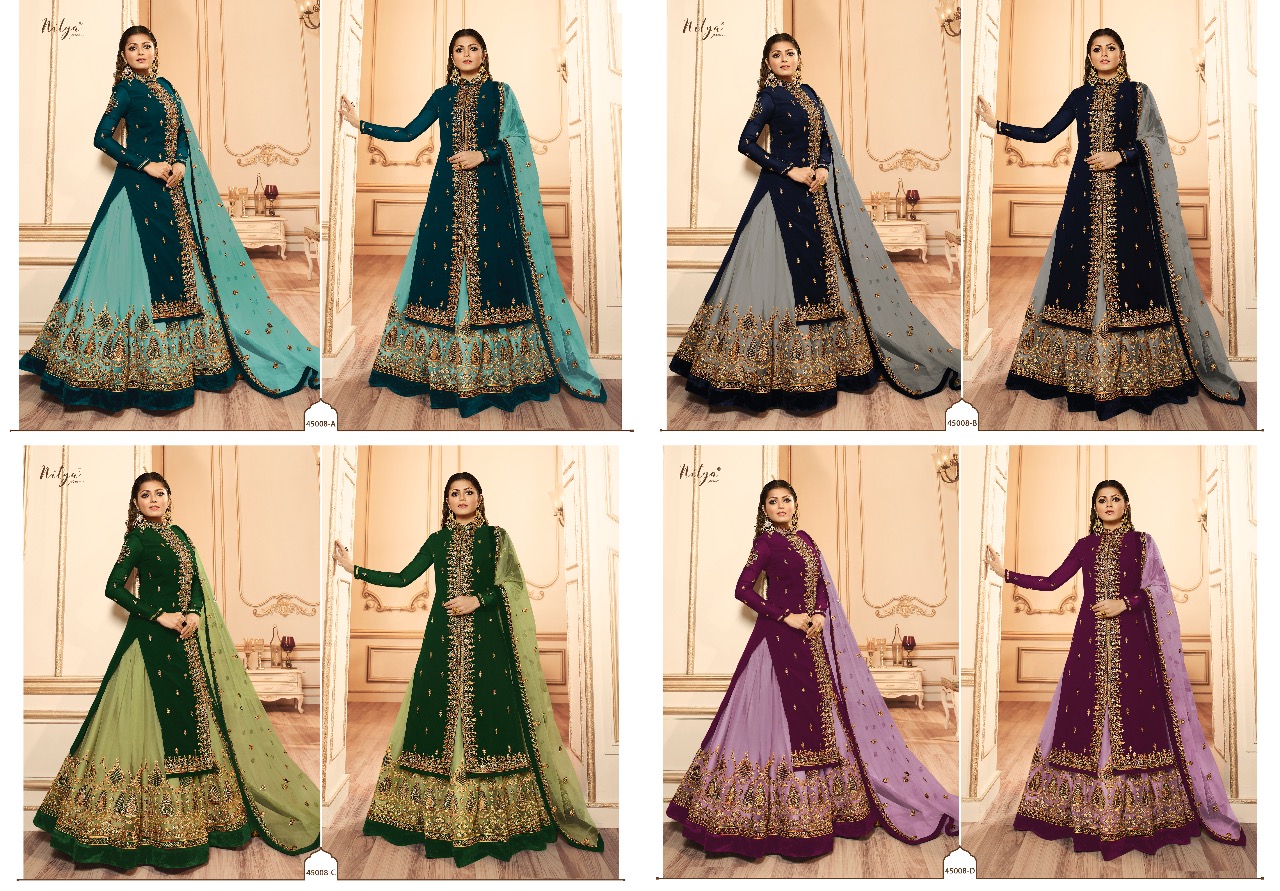 Lt Nitya 45008 Colours Designer Georgette Partywear & Wedding Wear  Lehenga In Best Wholesale Rate