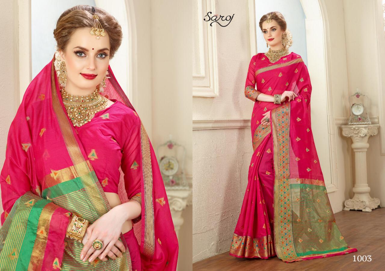 Saroj Saree Utsav Designer Silk Viscoss Border Festival Wear Sarees In Best Wholesale Rate