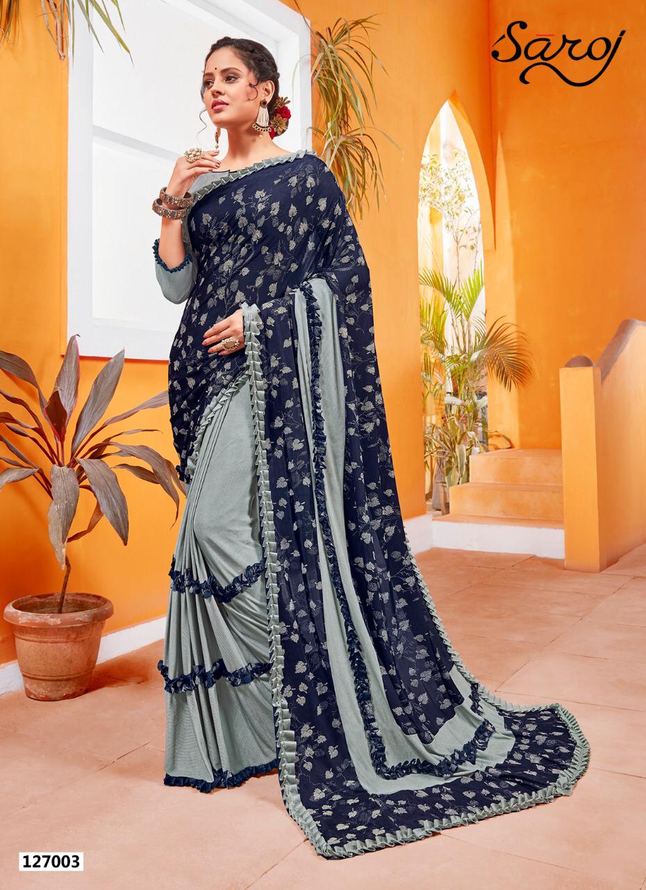 Saroj Sarees Sandalwood Vol 4 Designer Party Wear Fancy Saree Wholesale Rate