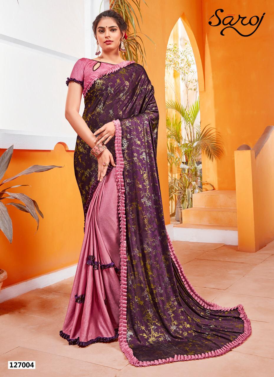 Saroj Sarees Sandalwood Vol 4 Designer Party Wear Fancy Saree Wholesale Rate