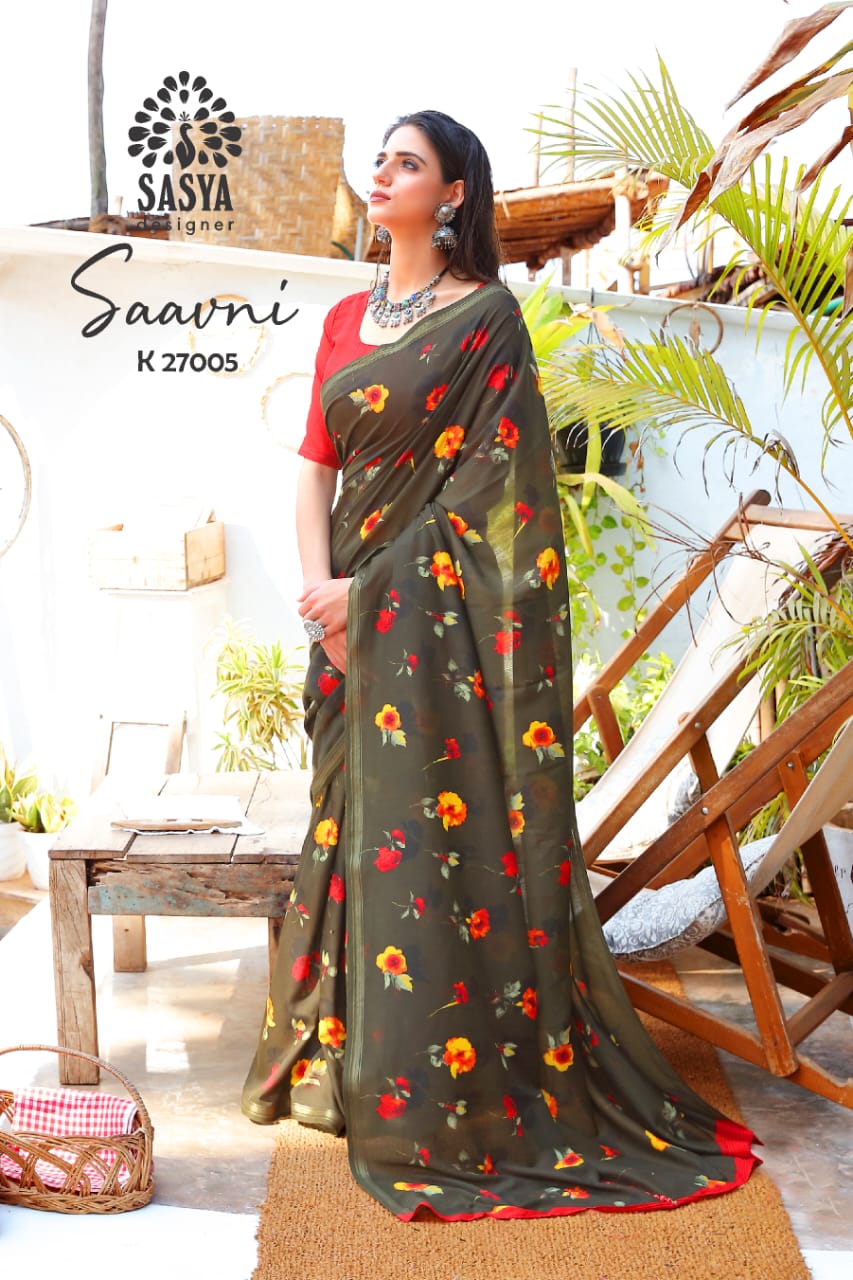 Sasya Saavni Designer Cotton Sarees Daily Wear Collection In Best Wholesale Rate