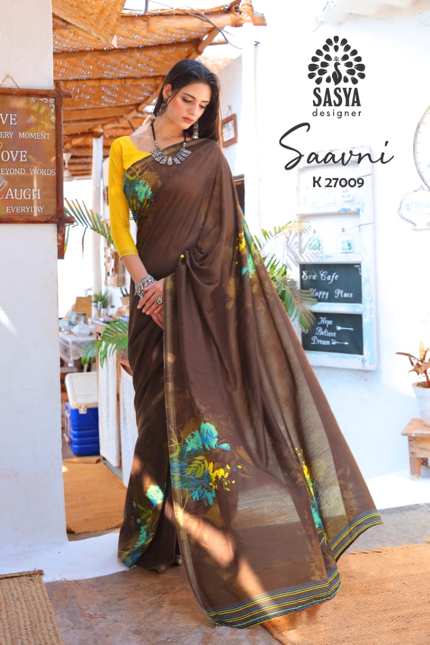 Sasya Saavni Designer Cotton Sarees Daily Wear Collection In Best Wholesale Rate