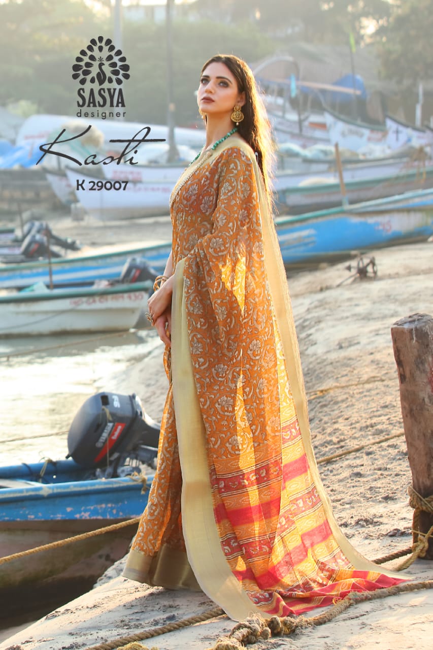 Sasya Kasti Designer Soft Cotton Jacqard Border Saree In Best Wholesale Rate