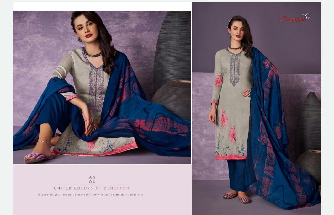 Suryajyoti Ziva Vol 6 Designer Work With Satin Cotton Daily Wear Suits In Best Wholesale Rate