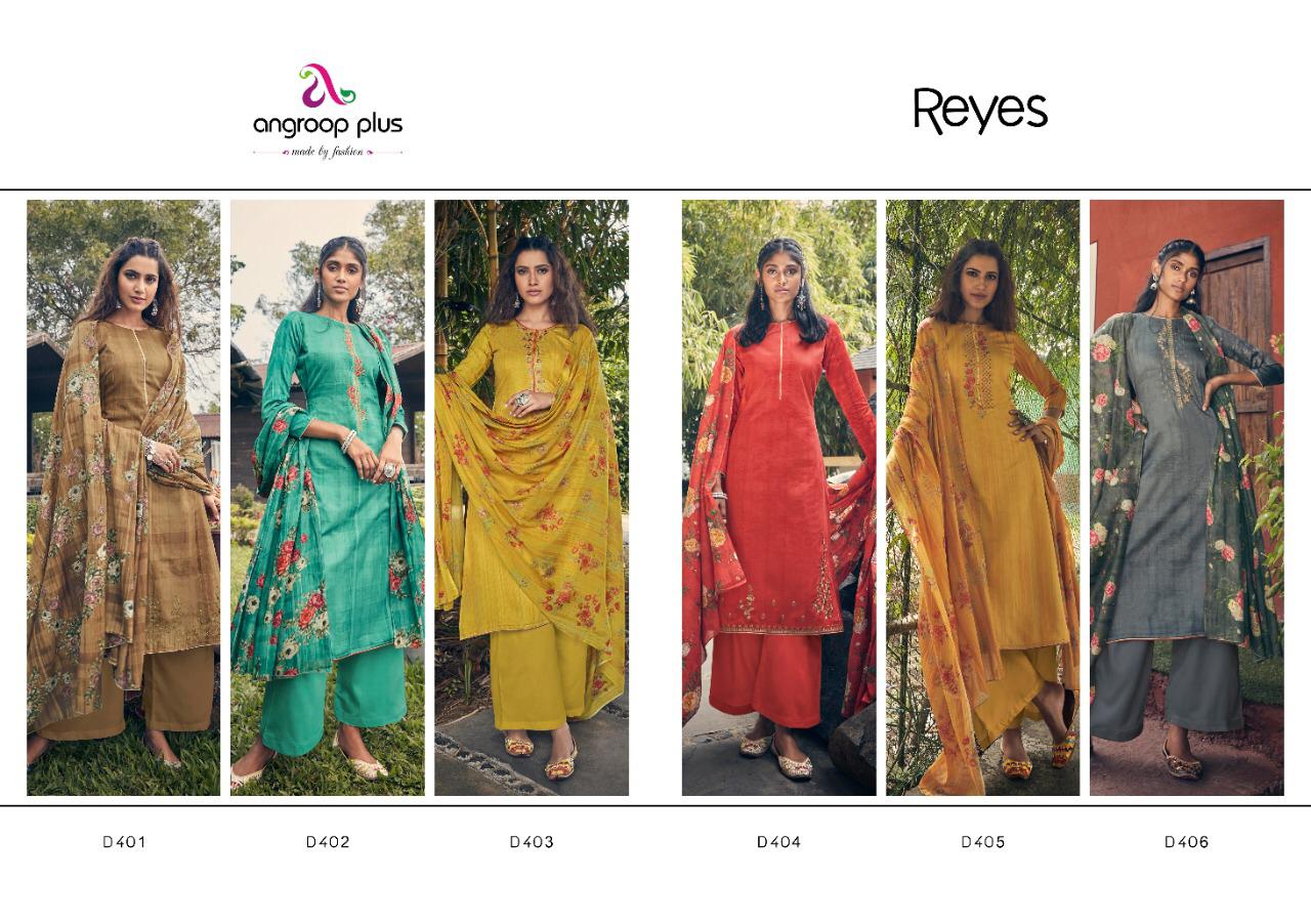 Angoor Plus Reyes Designer Pure Jam Silk With Heavy Self Embroidery Work Suits In Lowest Price Wholesale