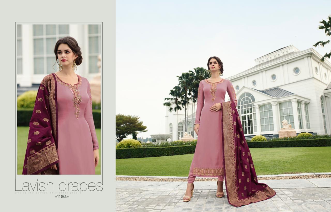 Zisa Banaras Vol 7 Hit List Designer Satin Georgette With Banarasi Dupatta Suits Wholesale