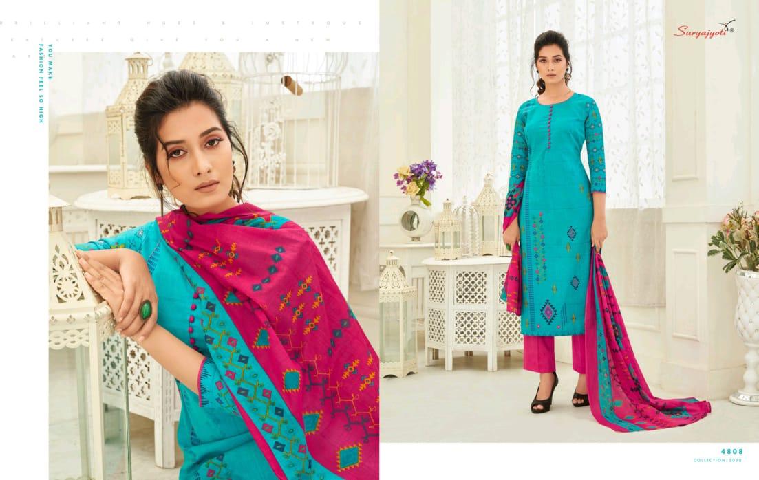 Suryajoti Trendy Cotton Vol 48 Designer Cotton Low Range Suits Wholesale
