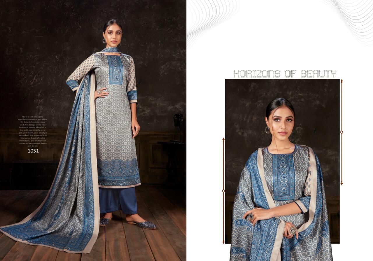 Bipson Noor 1049 -1052 Series Designer Tusser Silk With Digital Printed Suits Wholesale