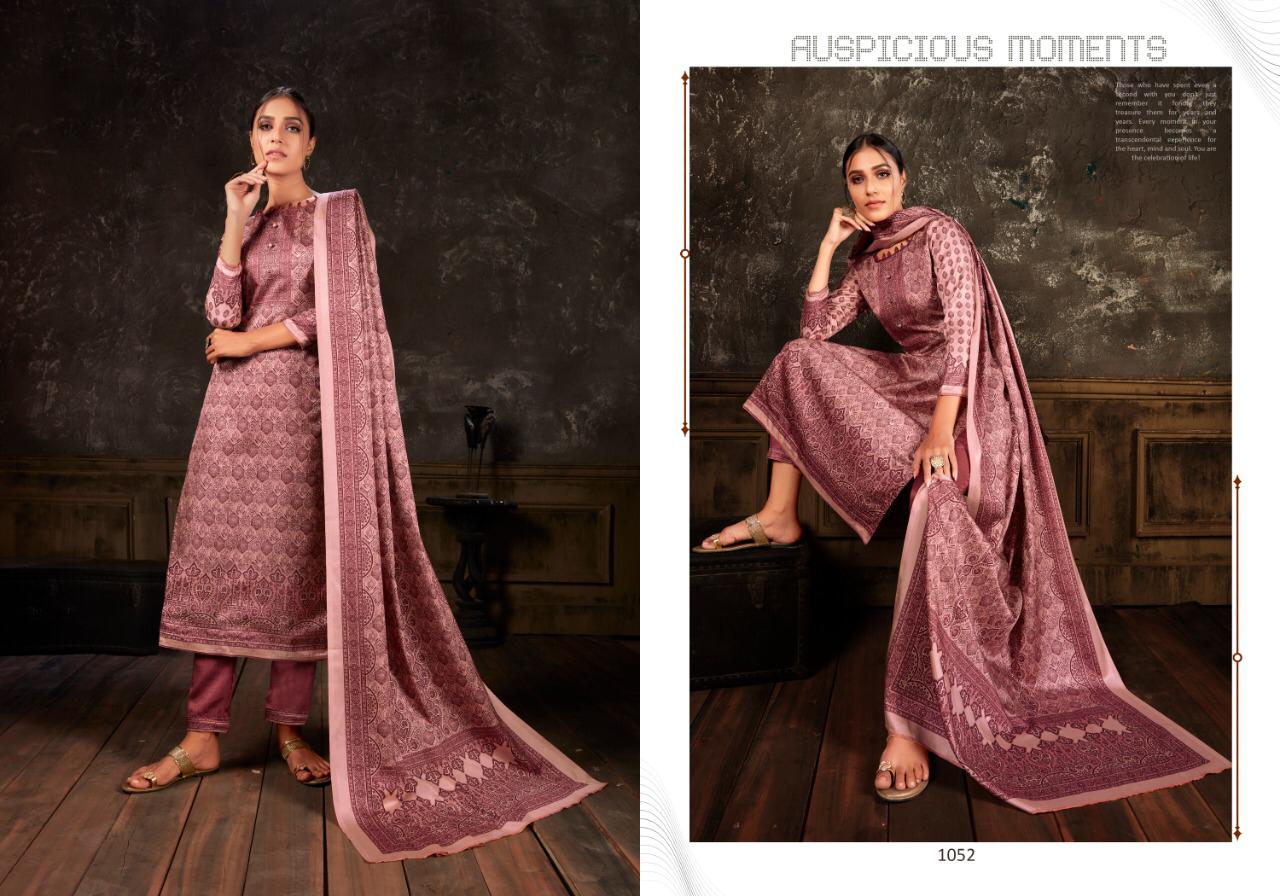 Bipson Noor 1049 -1052 Series Designer Tusser Silk With Digital Printed Suits Wholesale