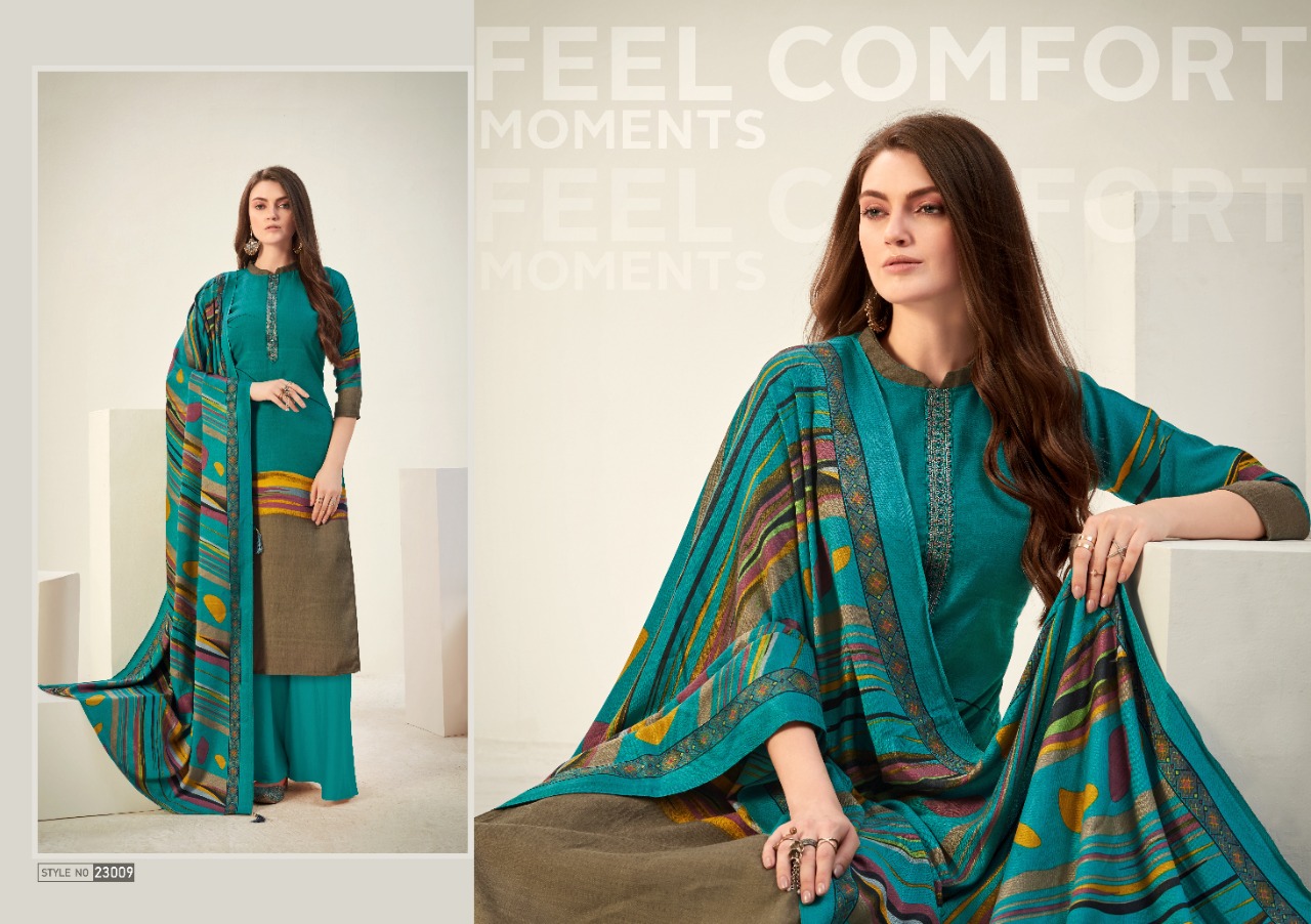 Ankit Textile Queen Designer Pure Printed Pashmina Work Suits Wholesale