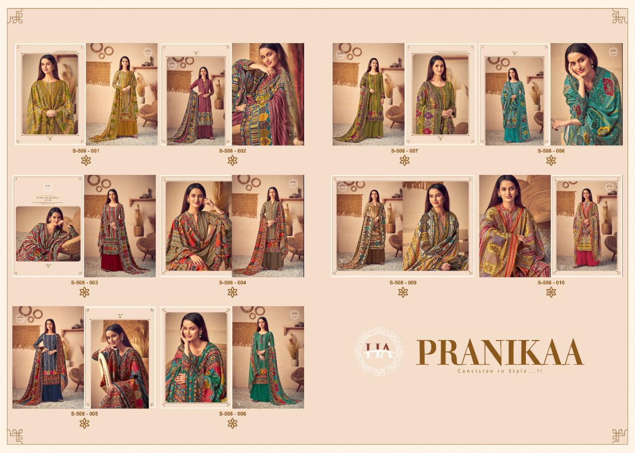 Harshit Fashion Hub Alok Suit Pranikaa Designer Wool Pashmina Digital Printed Suits Wholesale