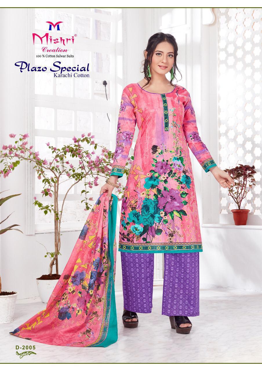 Mishri Creation Plazzo Special Vol 2 Designer Cotton Printed Karachi Style Suits In Single