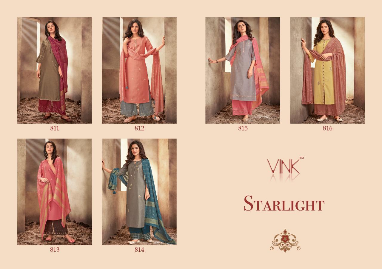 Vink Starlight Designer Viscose Kurta With Embroidery Bottom And Jacquard Dupatta Wholesale