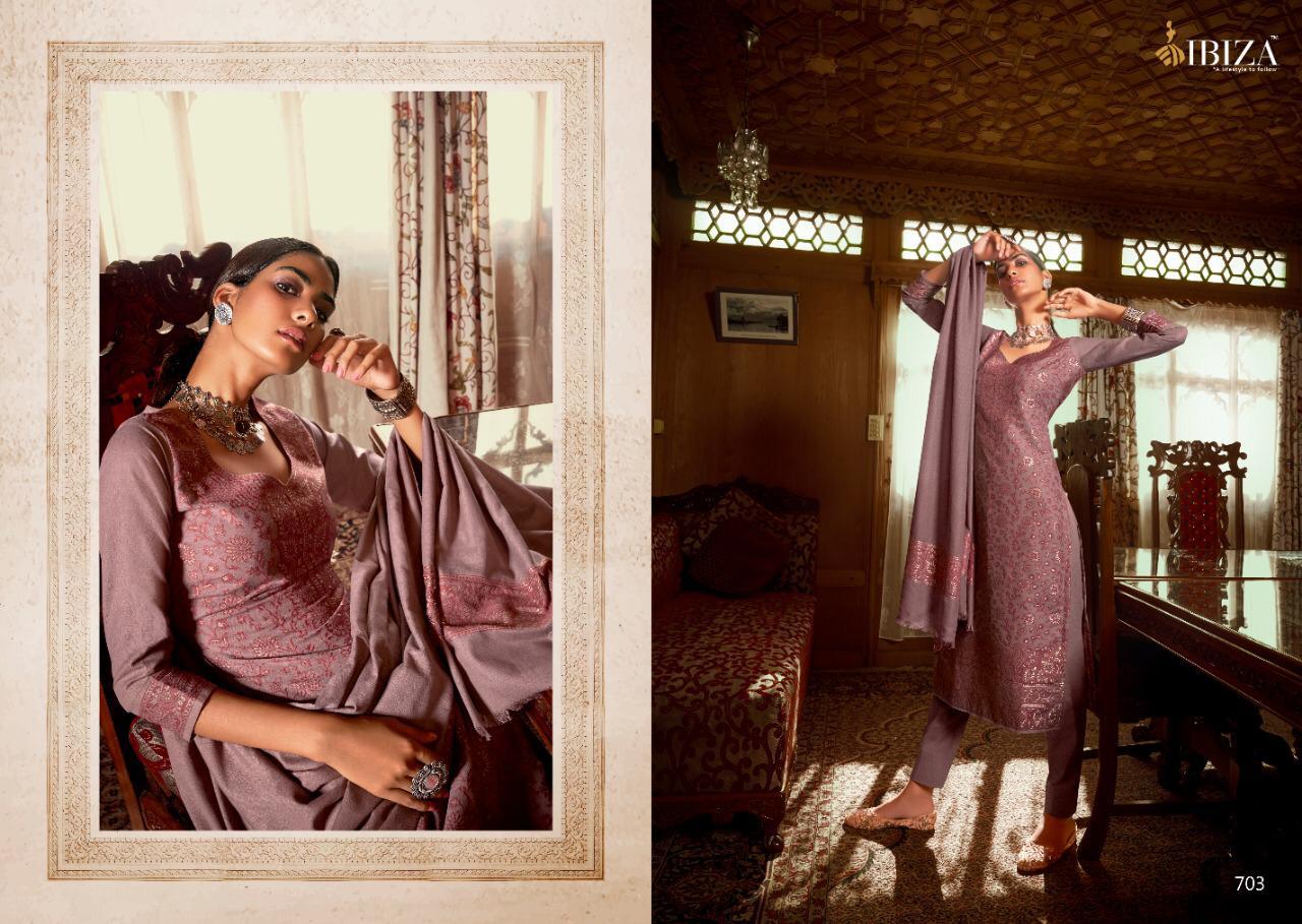Ibiza Anaya Designer Handloom Weaving Pashmina Suits Wholesale