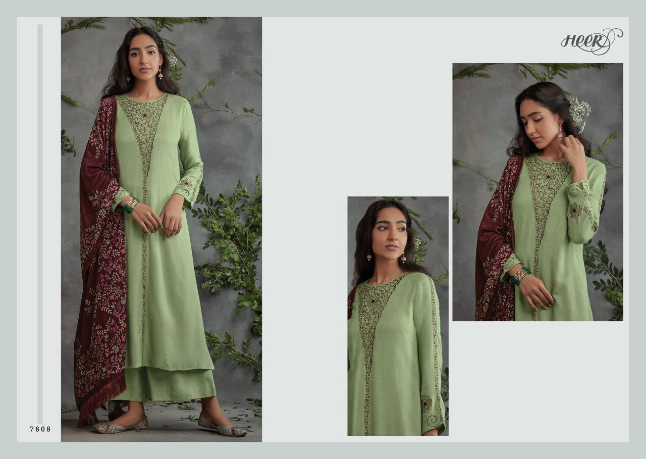 Kimora Tarana Designer Pashmina Diamo Work Suit With Stole Velvet Dupatta Wholesale