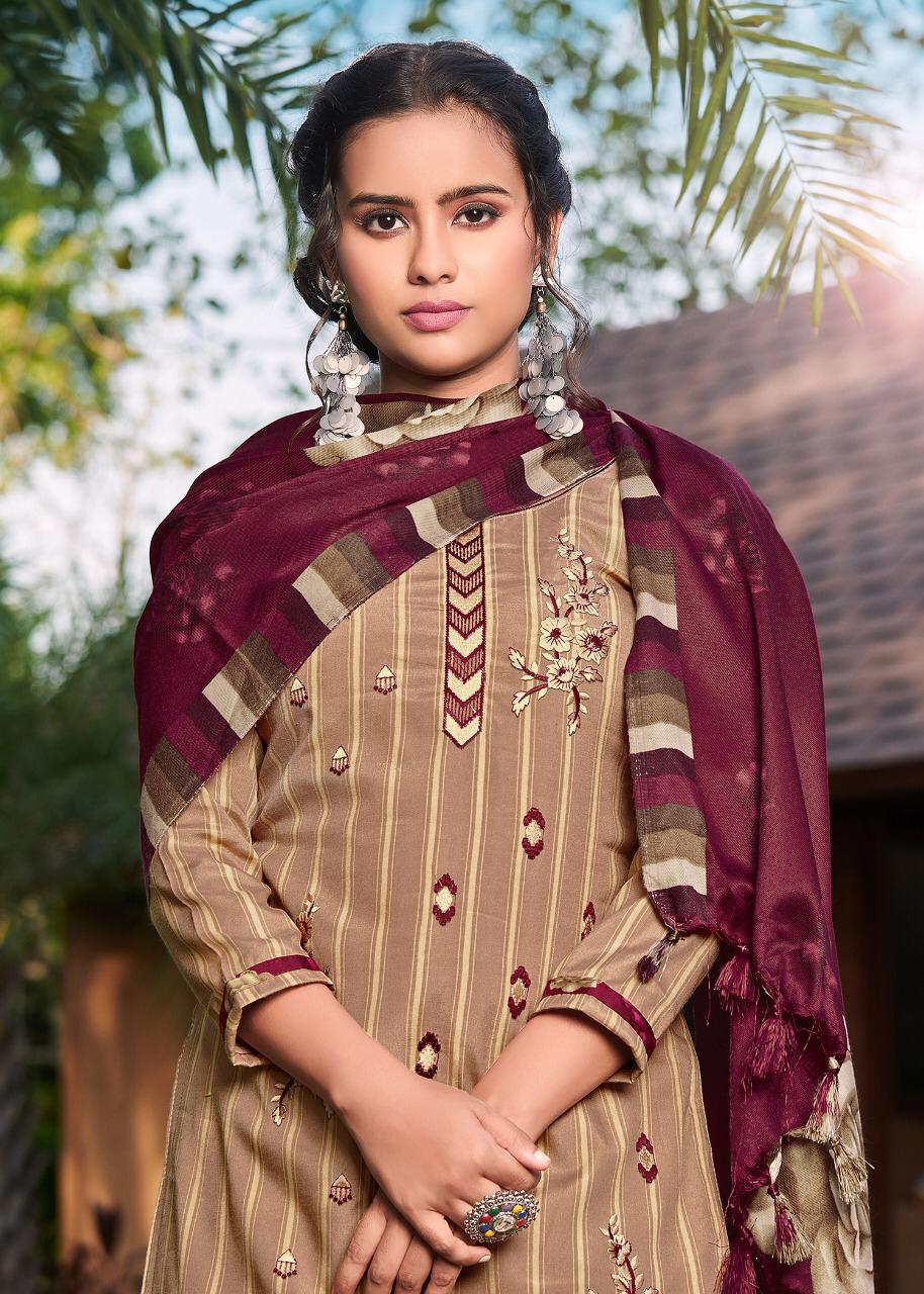 Kay Vee Noor E Patiyala Designer Pure Pashmina Nagetive Print Suits Wholesale
