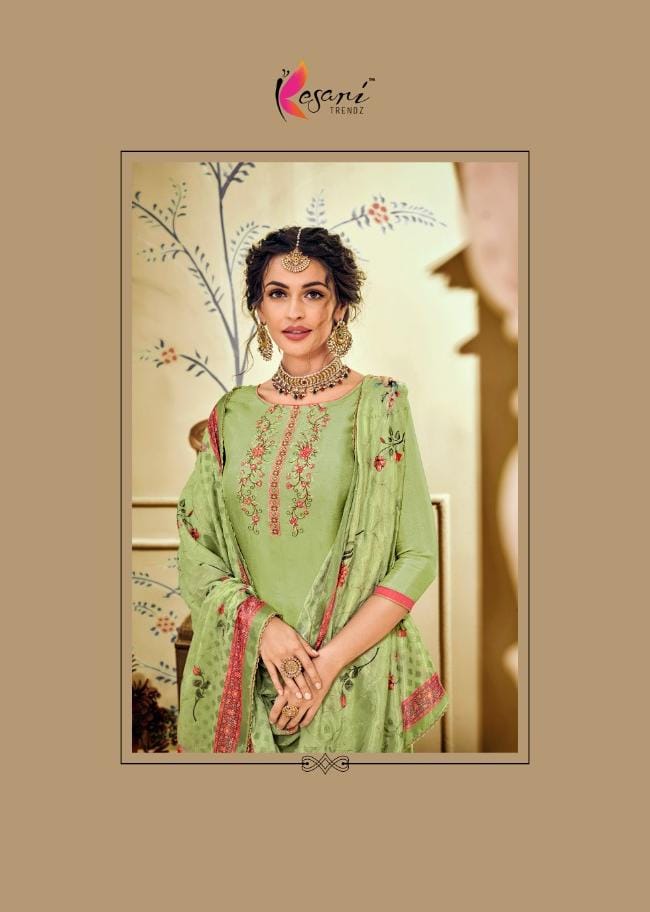 Kesari Trendz Opada Vol 5 Designer Viscose Upada Silk With Embroidery Work Occasional Wear Suits Wholesale