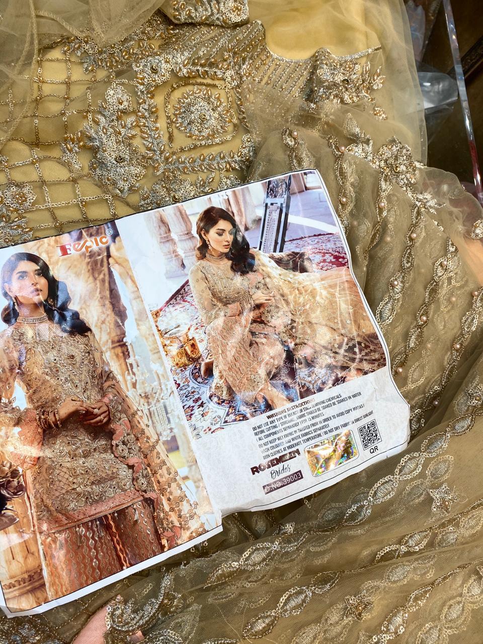 Fepic Rosemeen Brides Designer Heavy Georgette Wedding Wear Suits In Singles
