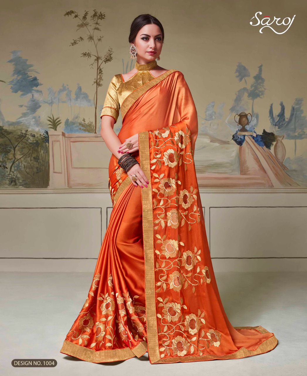 Saroj Saree Rashmi Rangoli Silk With Heavy Padding Work Sarees Wholesale