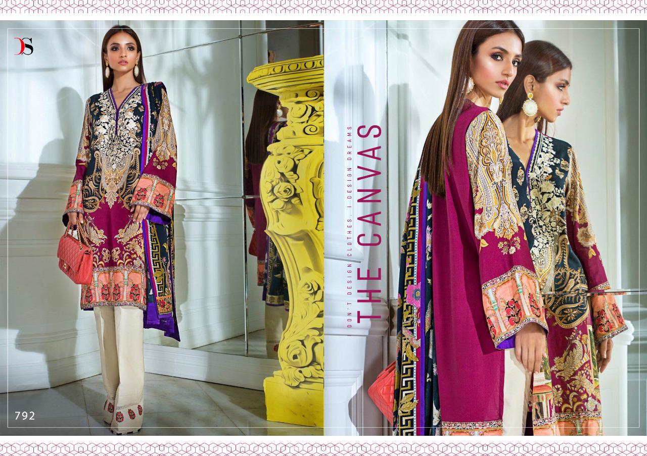 Deepsy Suits Sana Safinaz Muzlin Pashmina Designer Pashmina Print With Embroidery Work Suits Wholesale