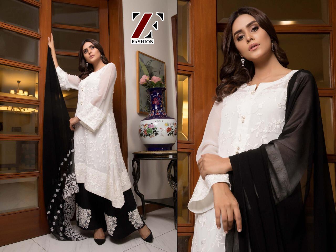 Black Beauty Pure Cambric Cotton With Full Self Embroidery Work Suit Single