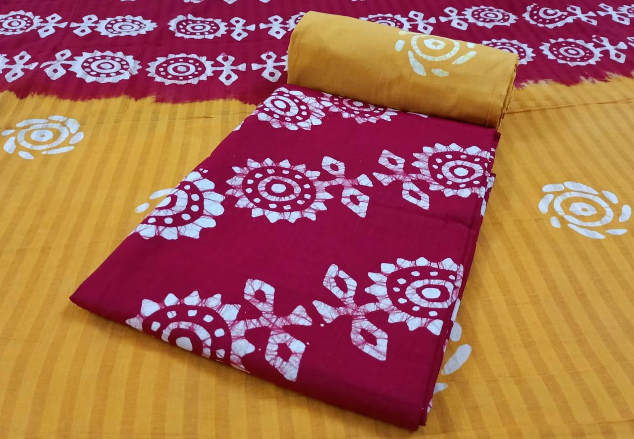 Soft Cotton Wax Batik Printed Suits Wholesale