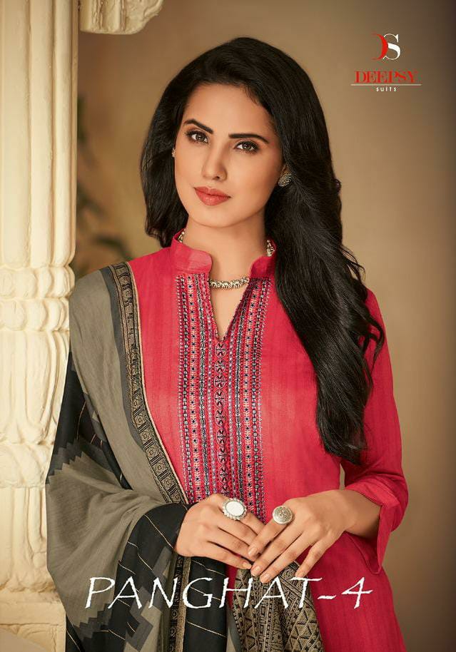 Deepsy Suits Panghat Vol 4 Designer Pashmina Print With Self Embroidery Work Suits Wholesale