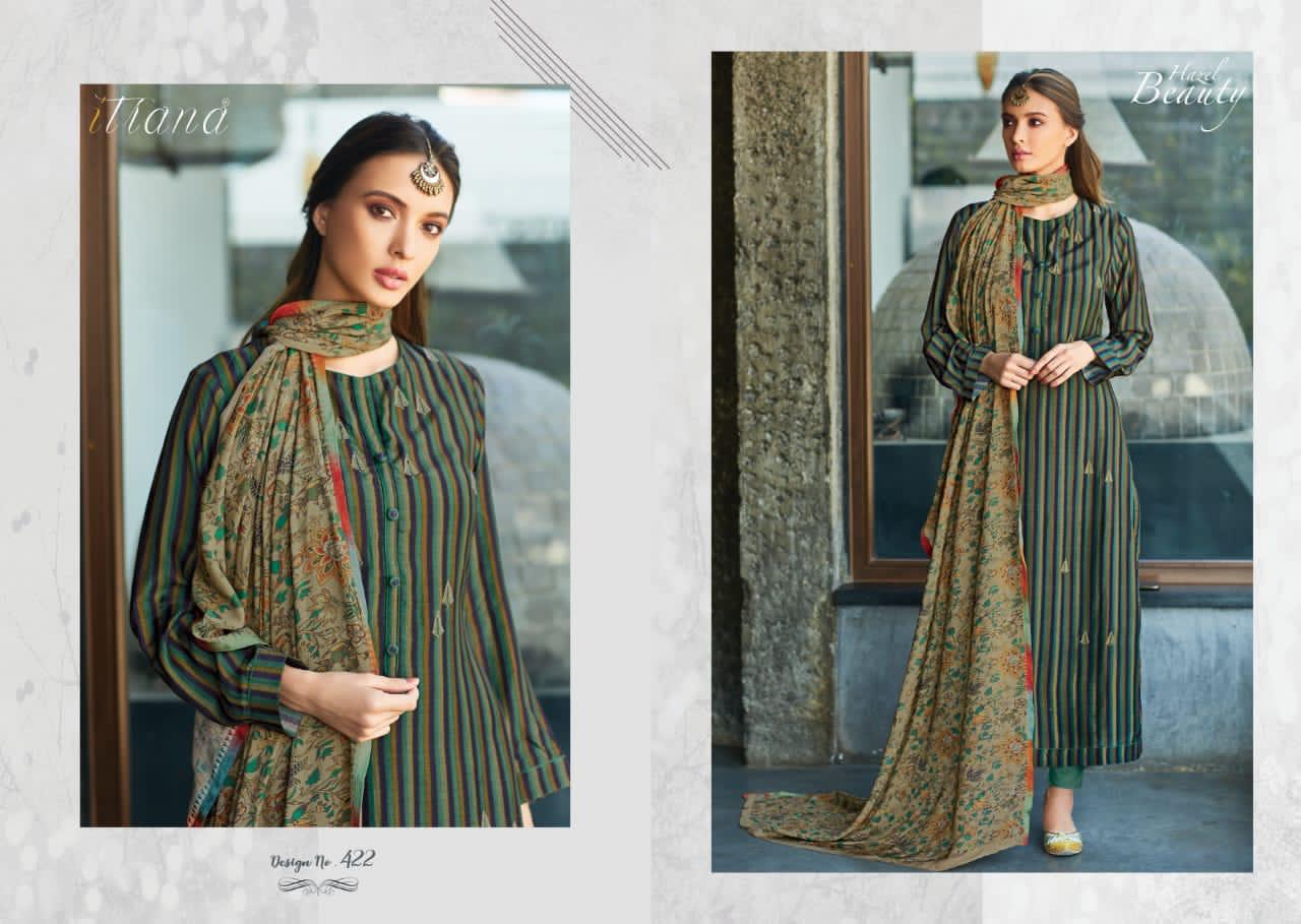 Itrana Hazel Beauty Designer Pashmina Print With Embroidery Work Winter Wear Suits Wholesale