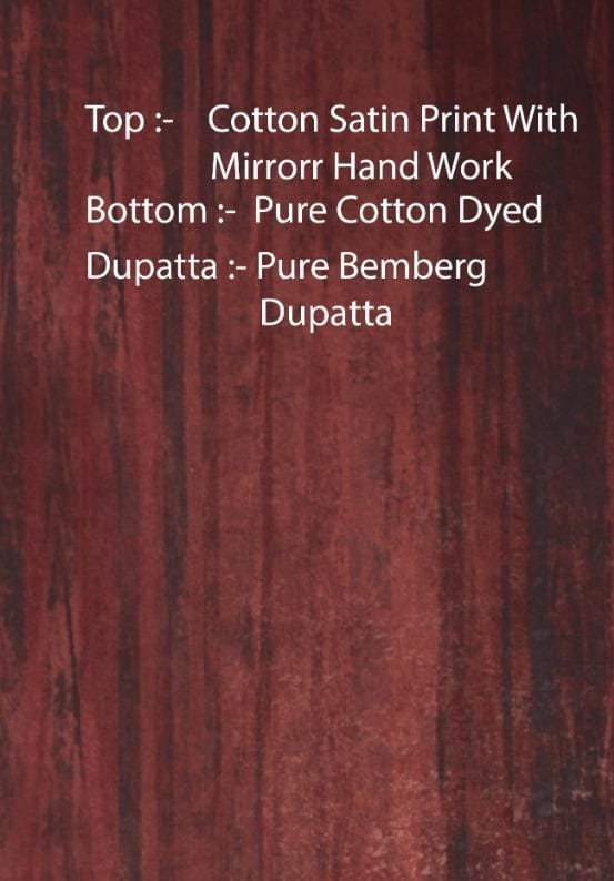 Bipson Annaya 2 Cotton Satin Print With Mirror Handwork Designer Suits Wholesale