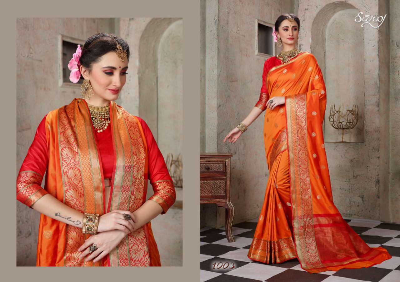 Saroj Saree Rumani Designer Silk With Viscose Border Festival And Wedding Wear Sarees In Best Wholesale Rate