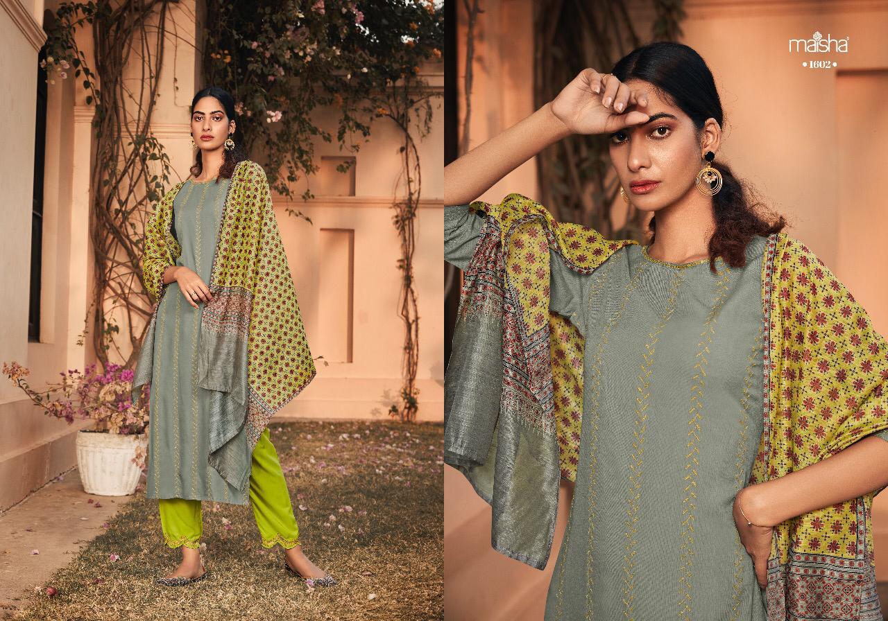 Maisha Maskeen Alayah Designer Pure Rayon Embroidery Ready Made Suits Wholesale