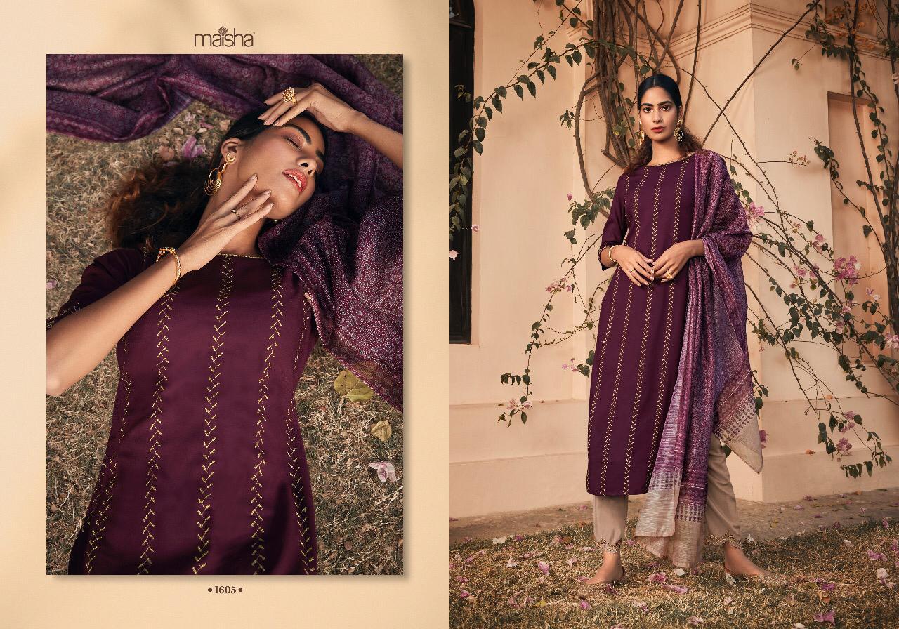 Maisha Maskeen Alayah Designer Pure Rayon Embroidery Ready Made Suits Wholesale