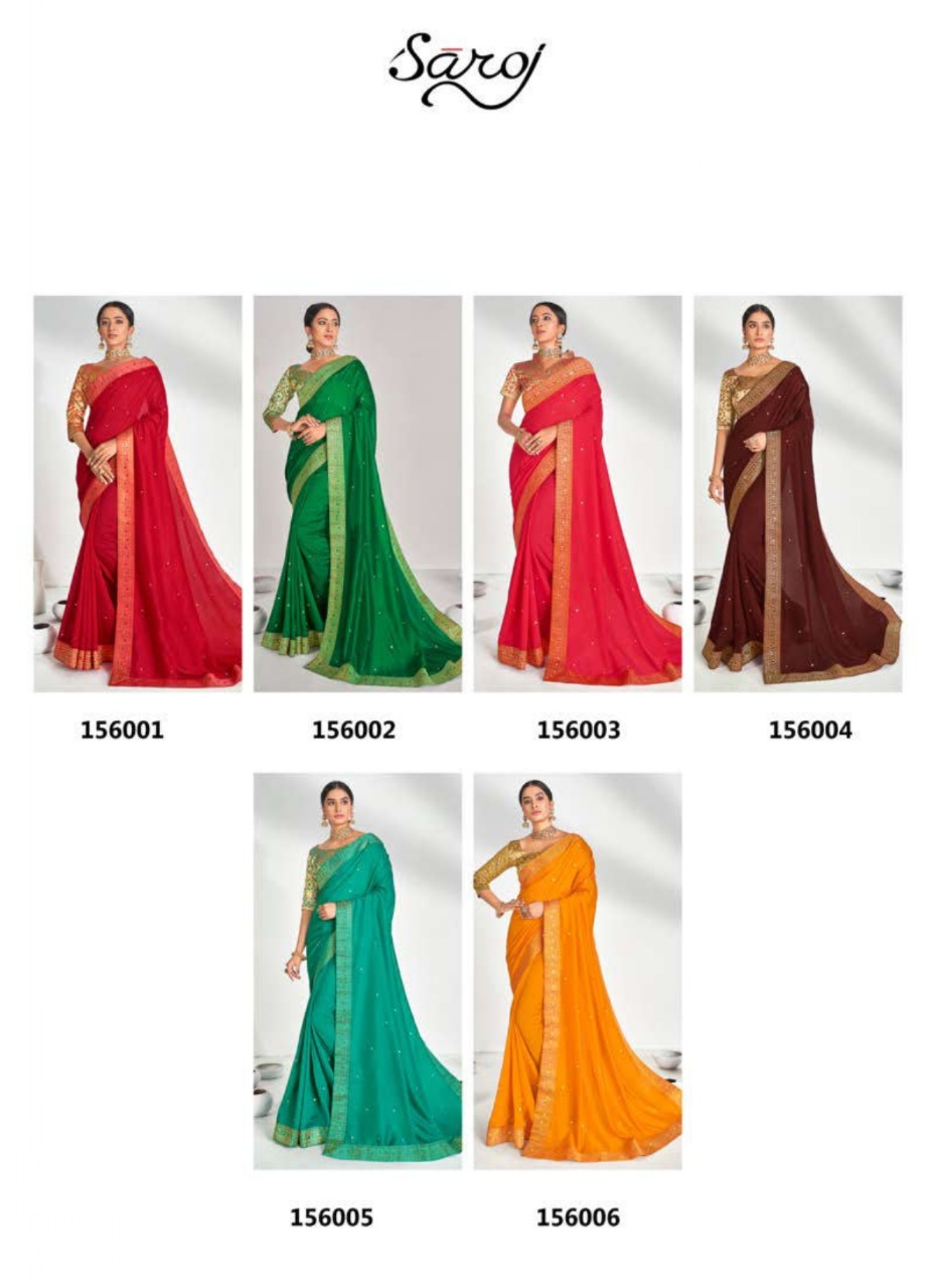 Saroj Saree Kritika Designer Border Heavy Silk Festival Wear Saree In Best Wholesale Rate