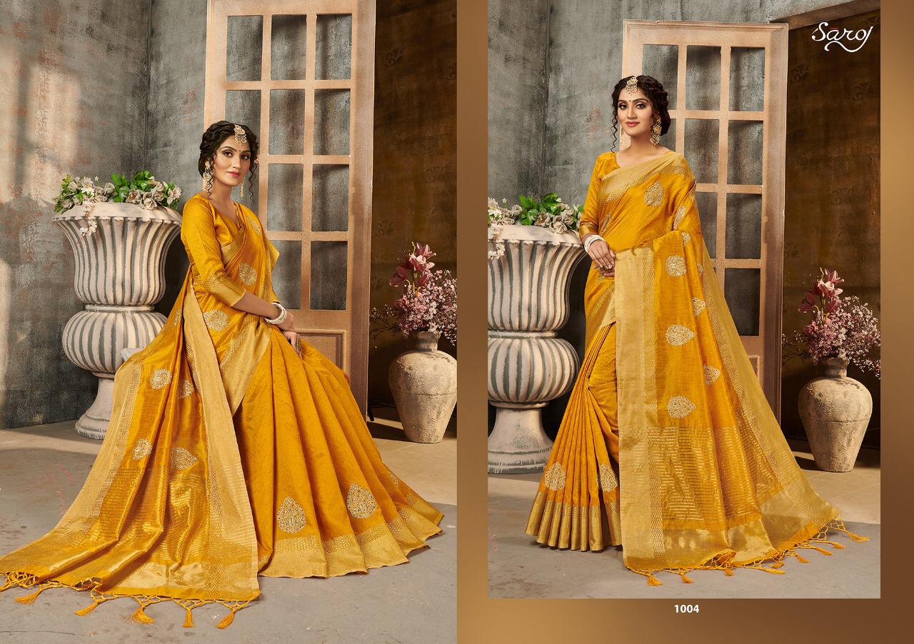 Saroj Saree Kasturi Silk Designer Butta Heavy Sarees Wholesale
