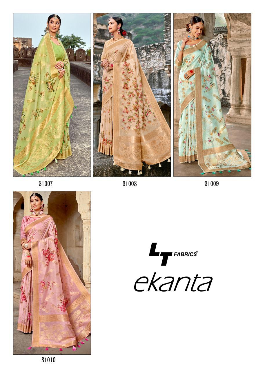 L.t. Fashions Pvt.ltd Ekanta Designer Heavy Work Embroided Sarees Wholesale